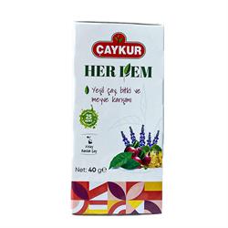 Çaykur Her Dem Yeşilçay, Bitki ve Meyve Karışımı 40gr