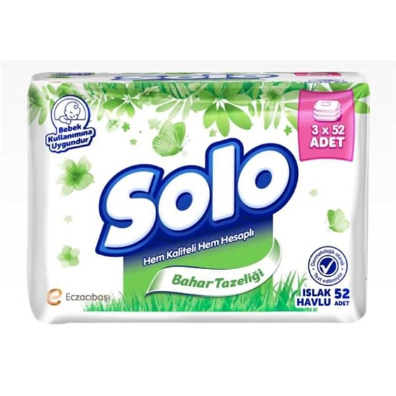 Solo Islak Havlu 3X52'li