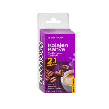 Green Label Kolajen Kahve Stick 2'si 1 Arada 10 x 12 gr