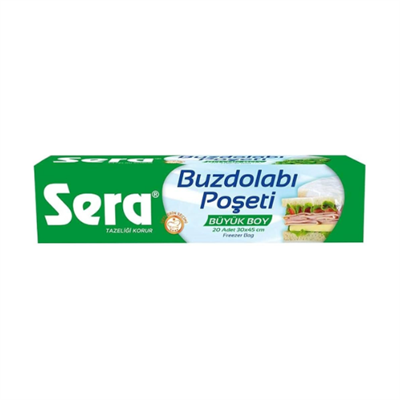 Sera Büyük Boy Buzdolabı Poşeti 30x45 cm 20'li
