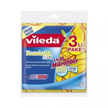 Vileda Temizlik Bezi Mikrofiber %30 3 Lu