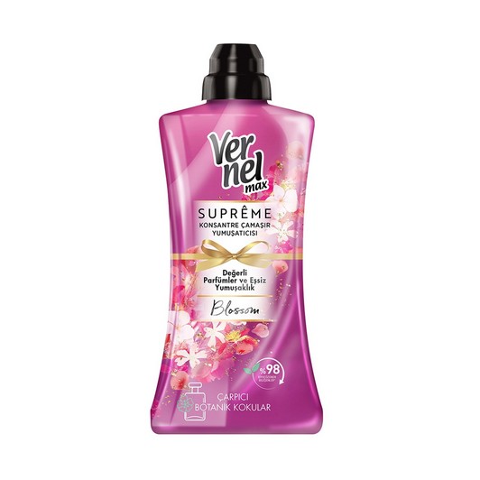 Vernel Max Konsantre Çamaşır Yumuşatıcısı 1200 ml (50 Yıkama) Supreme Çiçek Cazibesi