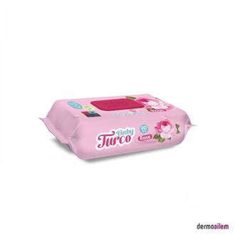 Baby Turco Gül Kokulu 90 Yaprak Islak Bebek Havlusu