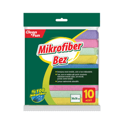 Clean&Fun Mikrofiber Temizlik Bezi 10'lu