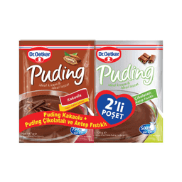 Dr. Oetker Kakaolu+Antep Fıstıklı Puding 2'li 147 G+100 G 