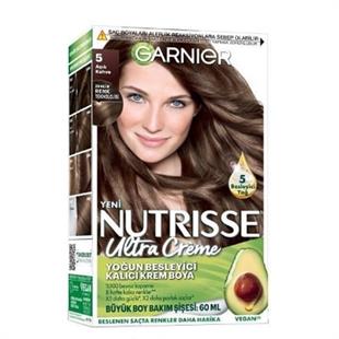 Garnier Nutrisse Yoğun Besleyici Kalıcı Krem Saç Boyası - Açık Kahverengi 5,0