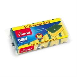 Vileda Sünger Yeşil Oluklu 5 Li