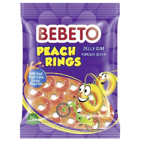 Bebeto Jelibon Şeftali Halkası 80 gr