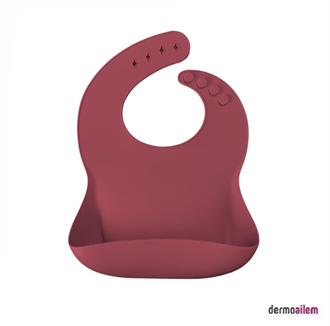 Oioi Basic Silikon Mama Önlüğü Velvet Rose