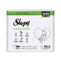 Sleepy Natural Islak Havlu 3x60 Adet