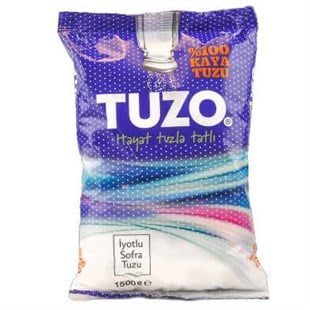 Tuzo Tuz 1500g İyotlu Sofra Tuzu