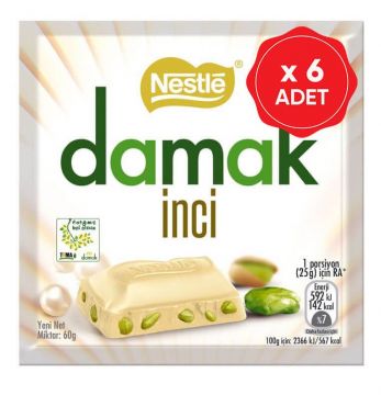 Nestle Damak İnci Çikolata 60 Gr x 6 Adet