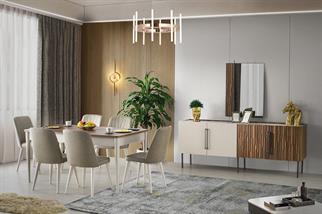 Vize Elit Yemek Odası Takımı Sandalyeli