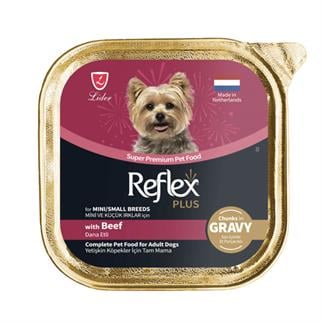 Reflex Plus Dana Etli Mini ve Küçük Irk Yetişkin Köpek Konservesi 85gr