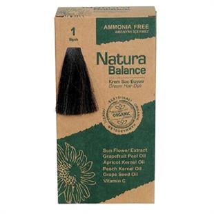 Natura Balance Organik Krem Saç Boyası 60 ml - 1 Siyah