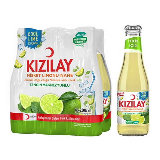 Kızılay COOL LIME Misket Limonu-Nane 6x200 ml