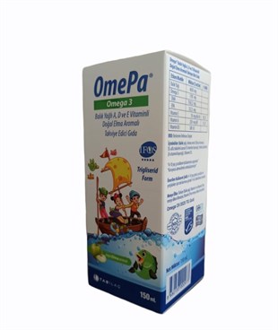 Omepa Omega 3 Elma Aromalı Şurup 150 ml