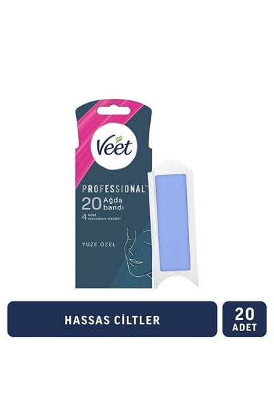 Veet Professional Yüze Özel Sir Ağda Bandı Hassas Ciltler İçin 20'li