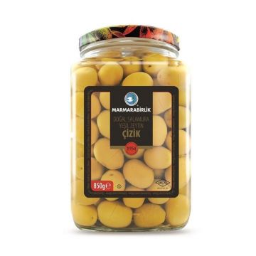 Marmarabirlik Çizik Yeşil Zeytin Cam 850 Gr M Boy