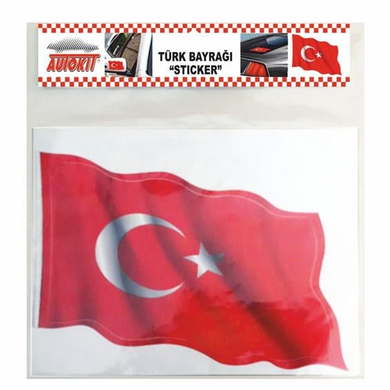 Autokit Oto Sticker Türk Bayrağı Stıcker Büyük Boy