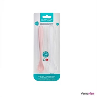 Mamajoo 2 Beslenme Kaşığı Powder Green & Saklama Kutusu 6+ay