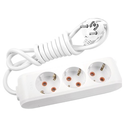 Viko Multi-let Topraklı 3 Metre Kablolu Priz 3 Lü