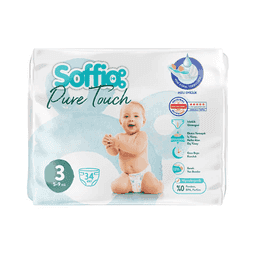 Soffio Pure Touch Midi Çocuk Bezi 34'lü 5-9 kg