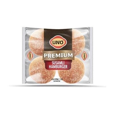 UNO PREMIUM SUSAMLI BÜYÜK HAMBURGER 4LI YATAY 340g