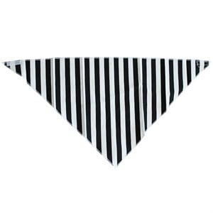 Soleil Doggies  Çizgili Köpek Fuları Siyah Beyaz Medium