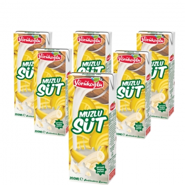Yörükoğlu  Muzlu Süt  6x180ml