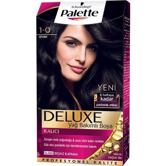 Palette Deluxe 1-0 Siyah Saç Boyası 50 ml