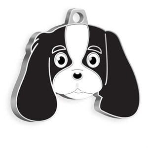 Dalis Pet Tag Cavalier King Charles Köpek Künyesi Siyah