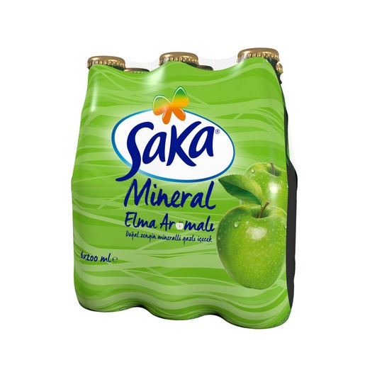Saka Elma Aromalı Maden Suyu 6x200 ml