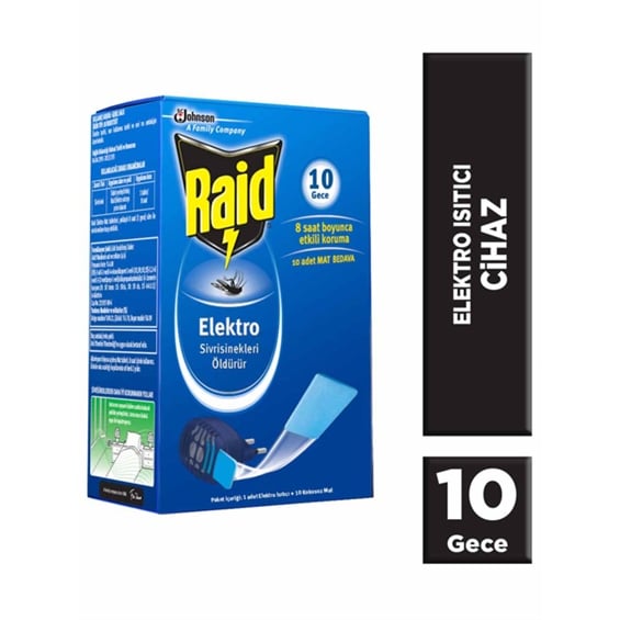 Raid Electro Isıtıcı + Mat 10 Tablet Sinek Kovucu