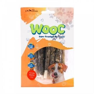 Wooc Dog Balık Derisi Sargılı Sütlü Stick Ödül Maması 80 Gr