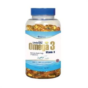 Green Store Umbrella Plus Omega 3 Norveç Balık Yağı 1300 mg 200 Kapsül