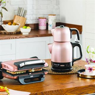 Korkmaz A331-02 Çaytema Elektrikli Çaydanlık RosagoldKrom