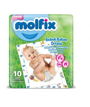 Molfix Bebek Bakım Örtüsü 60 x 60 cm 10 Lu