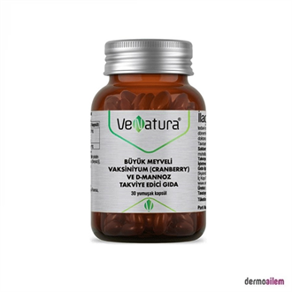 Venatura Büyük Meyveli Vaksinyum (Cranberry) ve D-Mannoz 30 Kapsül