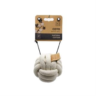 M-Pets Coto White Ball 9.5 Cm Örgü Top Köpek Oyuncağı
