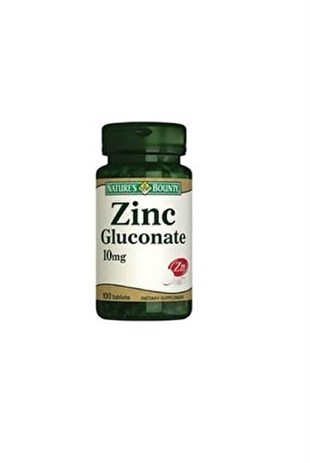 Nature's Bounty Zinc Gluconate 10 mg 100 Tablet