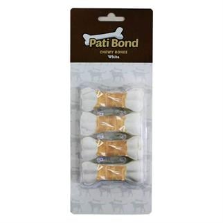 Patibond Tavuk Sargılı Beyaz Pres Kemik 7.5 Cm 4Lü Paket