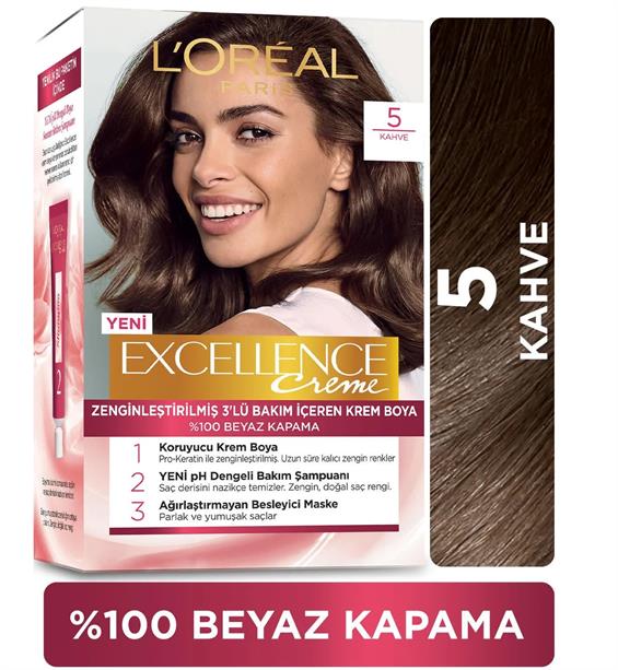 L'Oreal Paris Excellence Creme Saç Boyası - 5 Kahve
