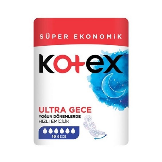 Kotex Süper Ekonomik Ultra Gece Hijyenik Ped 16'lı