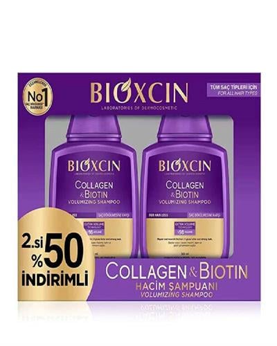 Bioxcin Collagen ve Biotin Hacim Şampuanı 300 ml 2'li Paket