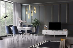 Vize Vilza Yemek Odası Takımı Sandalyeli