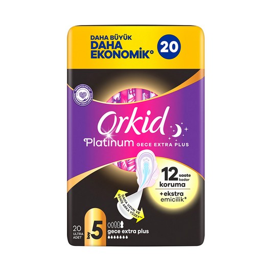 Orkid Platinum Gece Extra Plus 5 Numara 20 Ultra Ped Ekonomik
