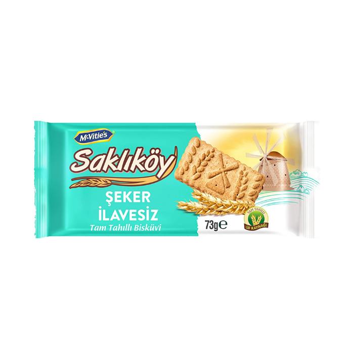 Ülker Mc-Vities Saklıköy Tam Tahıllı Bisküvi Şeker İlavesiz 73 Gr