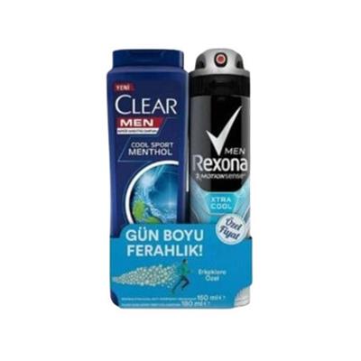 REXONA DEO 150ml XTRA COOL+CLEAR MEN COOL SPORT SAMPUAN 180ml