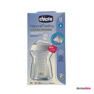 Chicco Natural Feeling Vetro-Glass Biberon 0m+ 250 ml